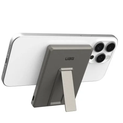 Ultra-Slim 5000mAh MagSafe Power Bank with Stand by UAG &ndash; Titanium